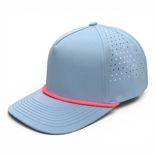 Lunar (Eclipse) 5 Panel Performance Snapback [Sky Blue/Neon Pink Rope]