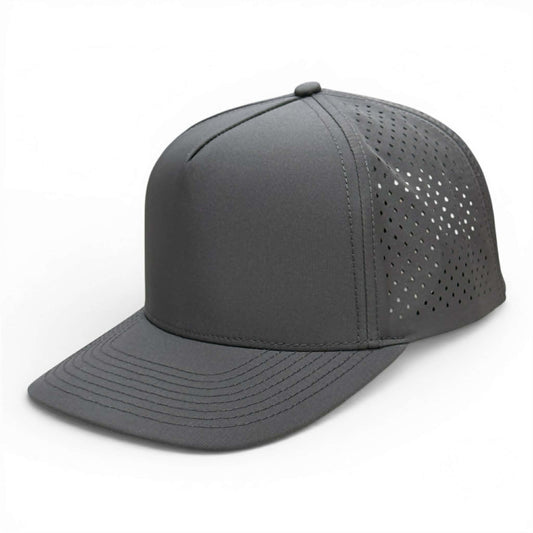 NO LABLE 5 PANEL SNAPBACK - DARK GRAY