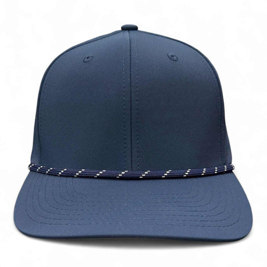 PB301 Cambridge 6 Panel Perforated Snapback [Navy]