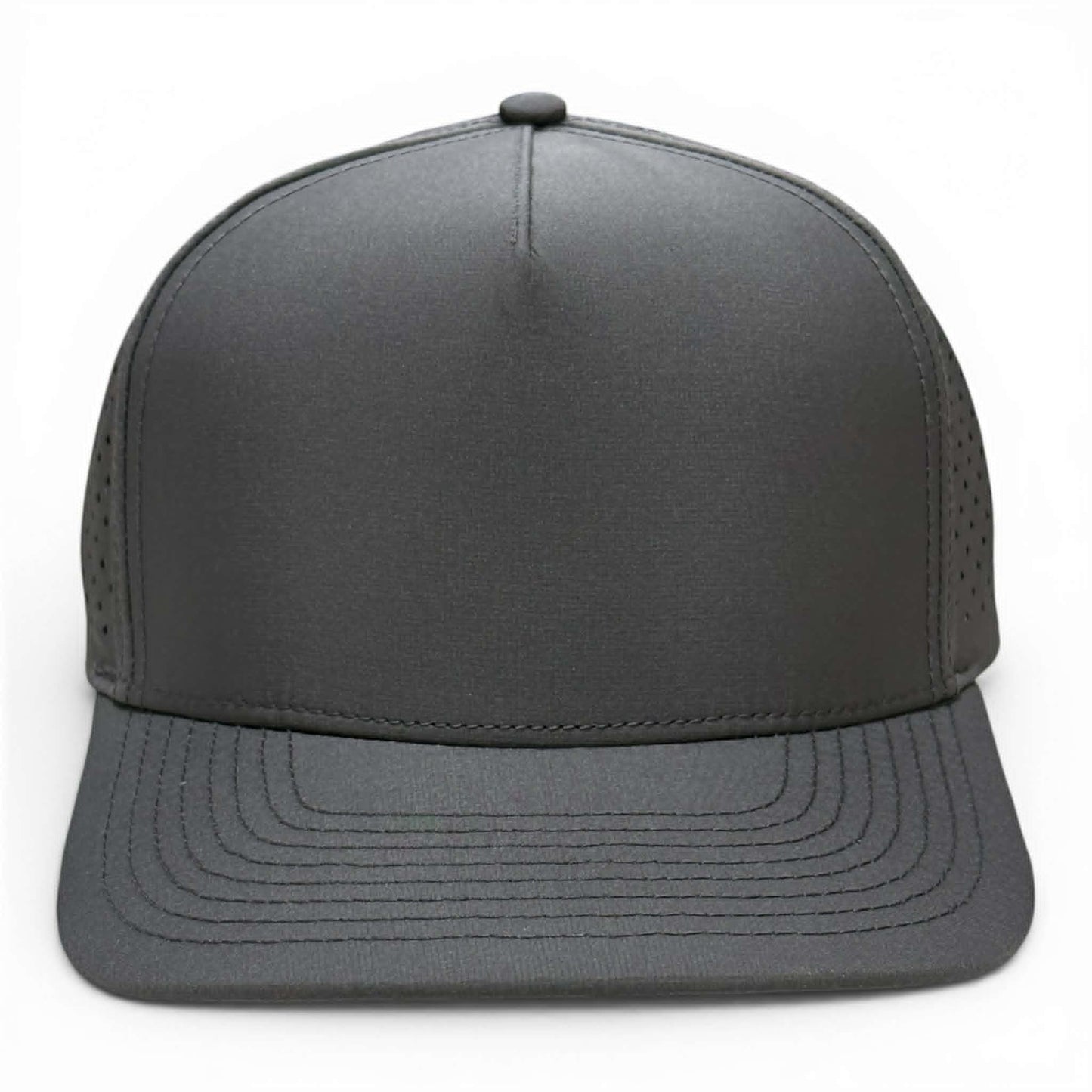 NO LABLE 5 PANEL SNAPBACK - DARK GRAY