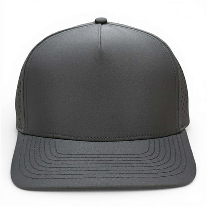 NO LABLE 5 PANEL SNAPBACK - DARK GRAY