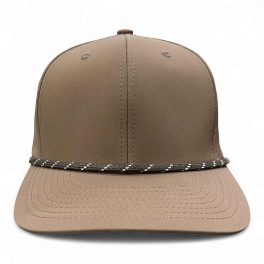 PB301 Cambridge 6 Panel Perforated Snapback (Brown)