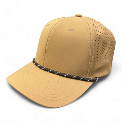 PB301 Cambridge 6 Panel Perforated Snapback [Beige]