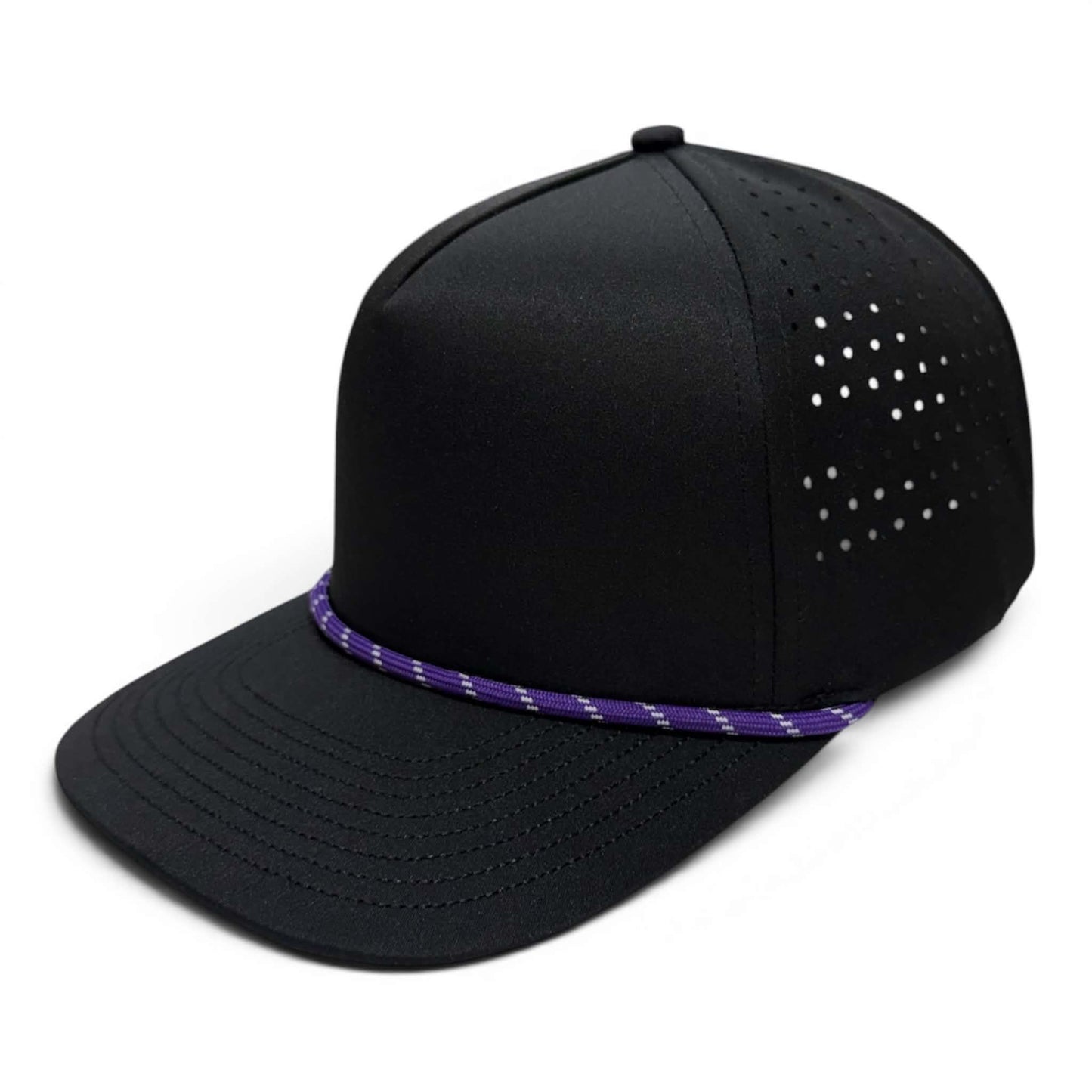 Lunar ( Eclipse ) 5 Panel Performance Snapback [Black/Purple Rope]