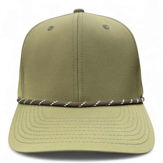 PB301 Cambridge 6 Panel Perforated Snapback [Olive]
