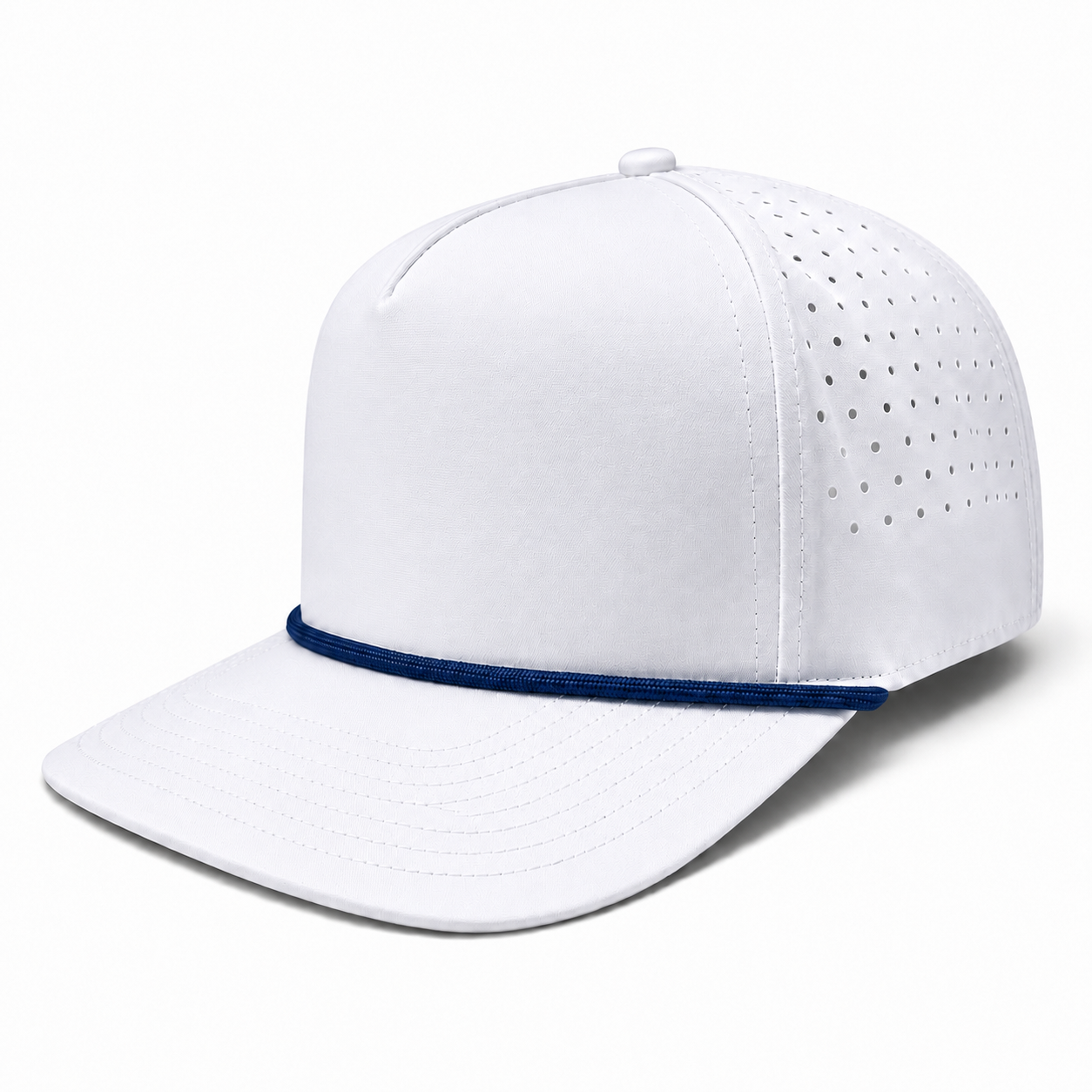 Lunar (Eclipse) 5 Panel Performance Snapback [White/Navy Rope]