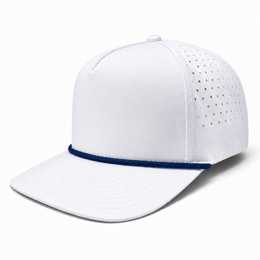 Lunar (Eclipse) 5 Panel Performance Snapback [White/Navy Rope]