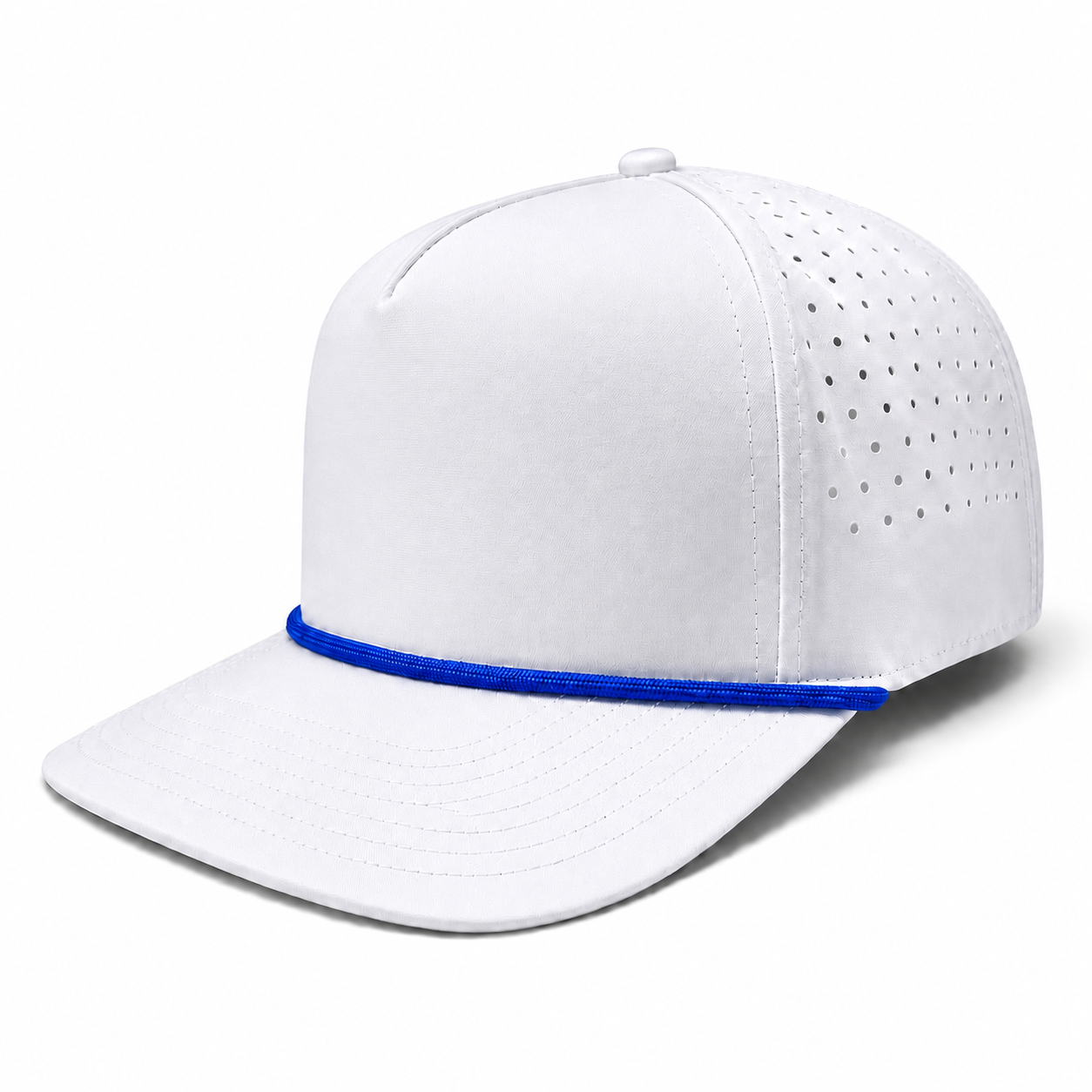 Lunar (Eclipse) 5 Panel Performance Snapback [White/Royal Rope]
