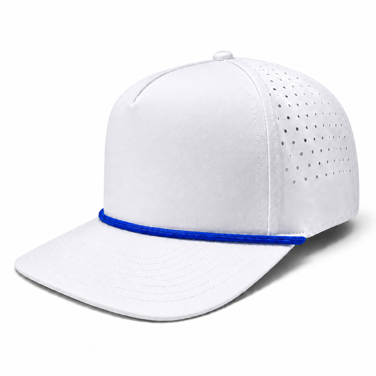 Lunar (Eclipse) 5 Panel Performance Snapback [White/Royal Rope]