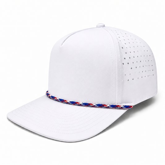 Lunar (Eclipse) 5 Panel Performance Snapback [White with USA Rope]