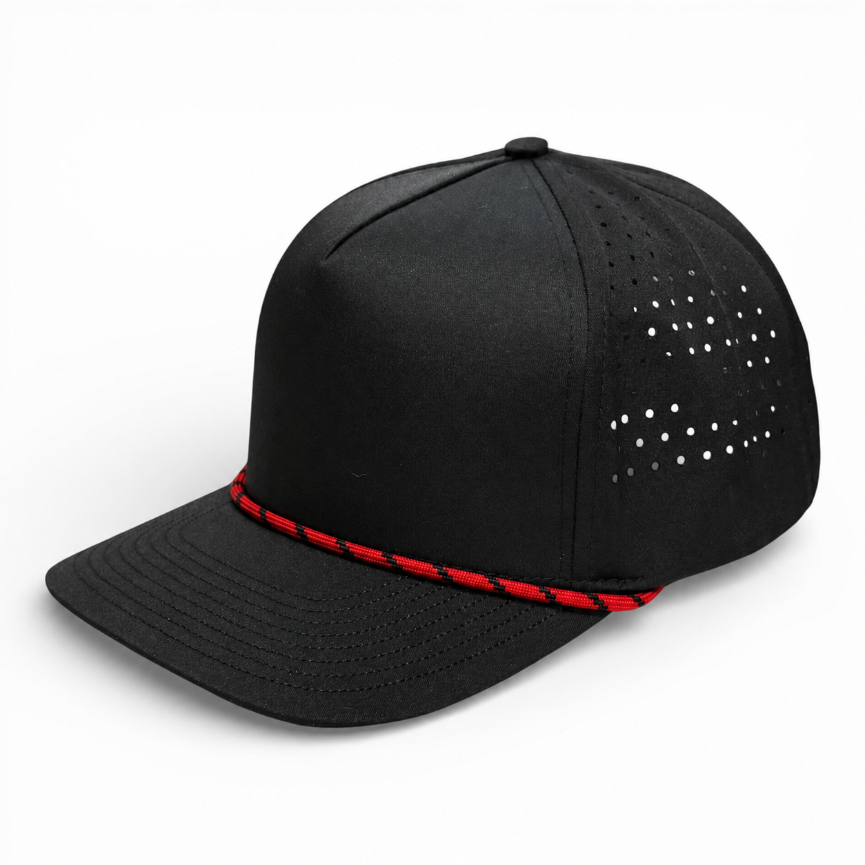 Lunar ( Eclipse ) 5 Panel Performance Snapback [Black/Red Rope]