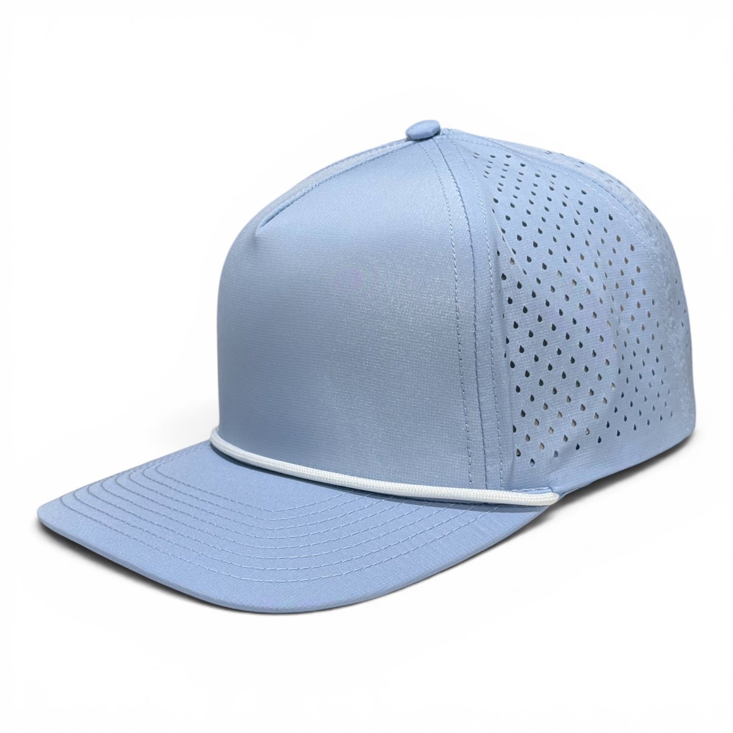 NO LABLE 5 PANEL SNAPBACK - Baby Blue