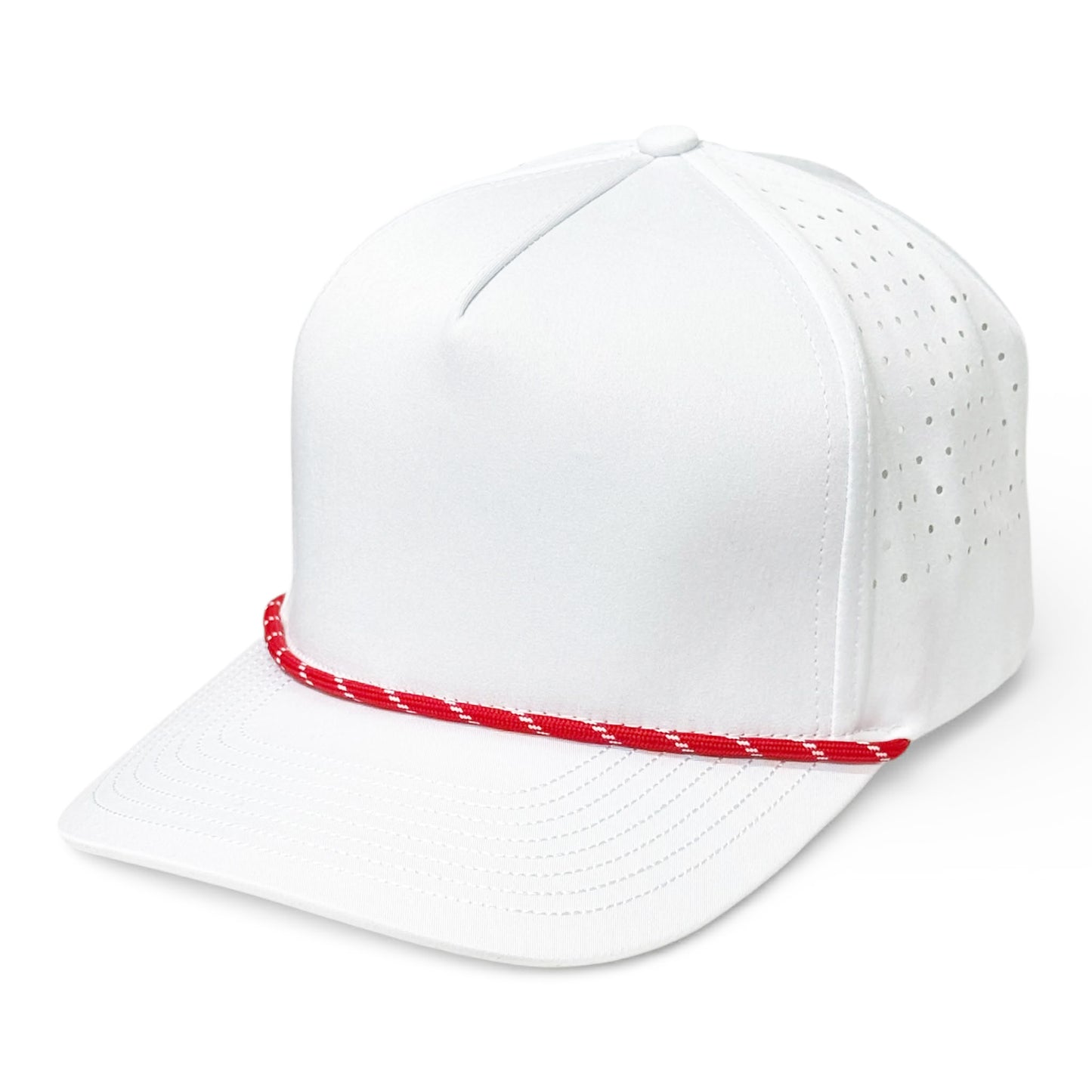 Lunar (Eclipse) 5 Panel Performance Snapback [White/Red Rope]