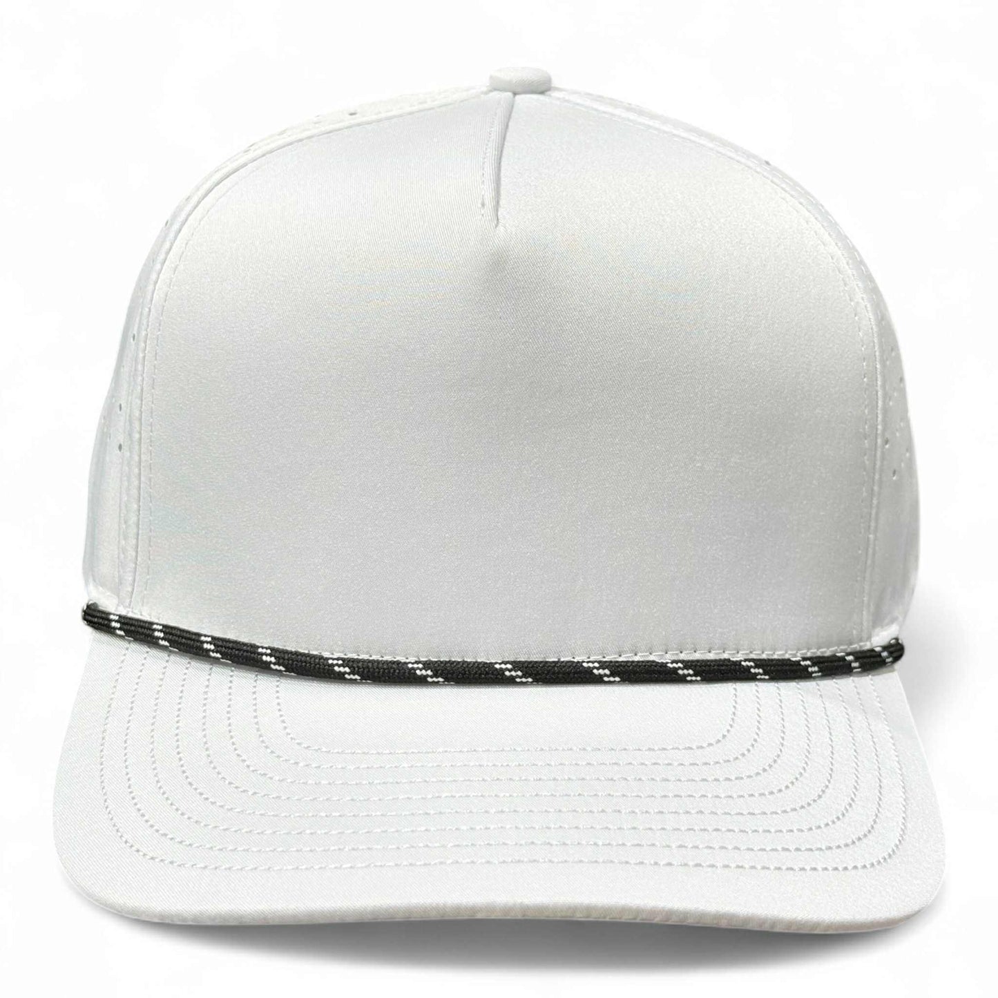 Lunar (Eclipse) 5 Panel Performance Snapback [White/Blk Rope]