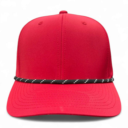 PB301 Cambridge 6 Panel Perforated Snapback [Red]