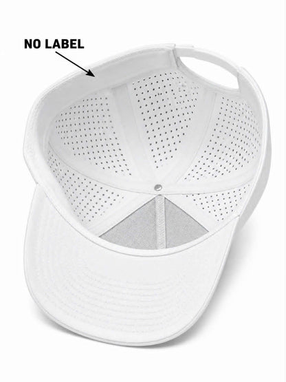 NO LABLE 5 PANEL SNAPBACK - RED
