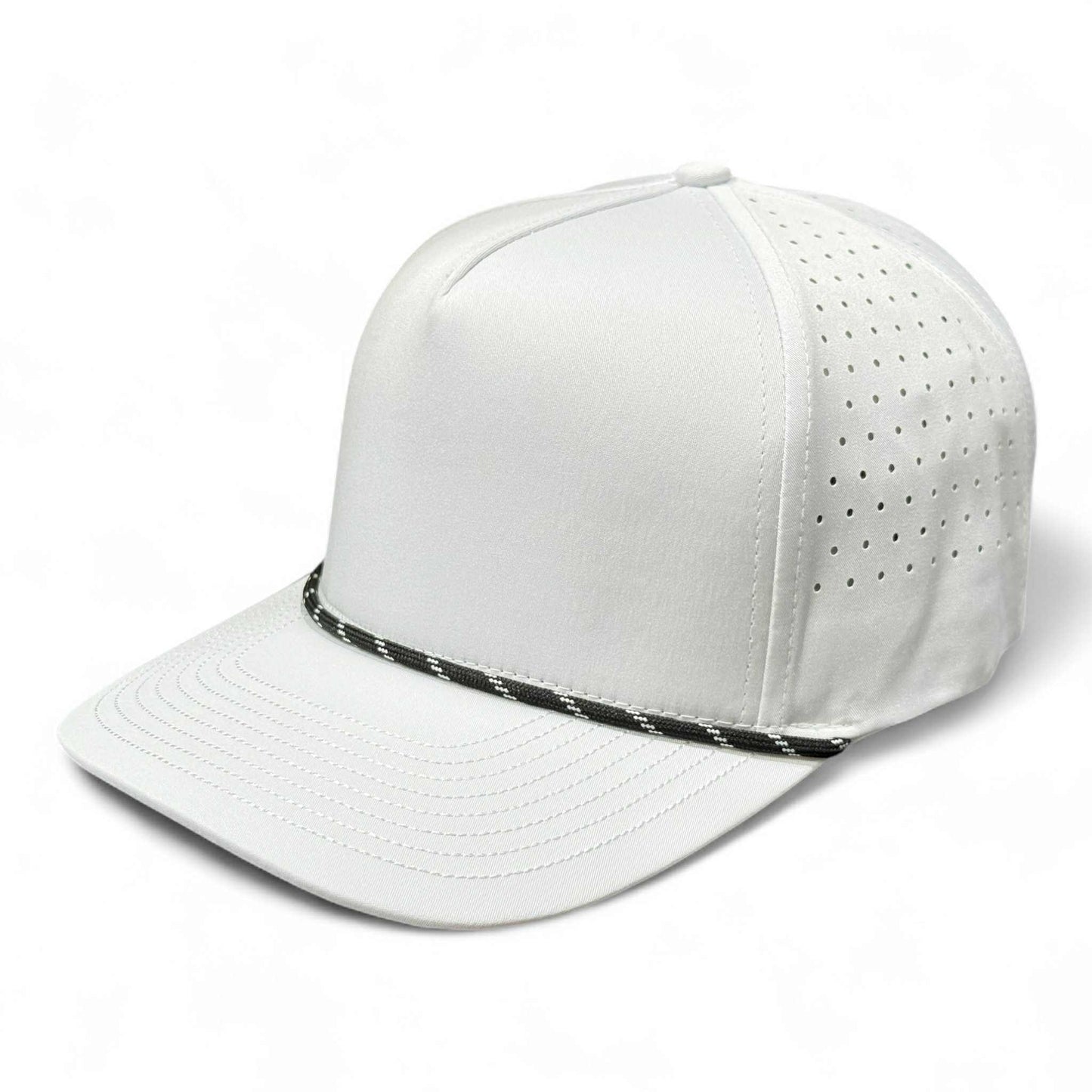 Lunar (Eclipse) 5 Panel Performance Snapback [White/Blk Rope]