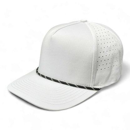 Lunar (Eclipse) 5 Panel Performance Snapback [White/Blk Rope]