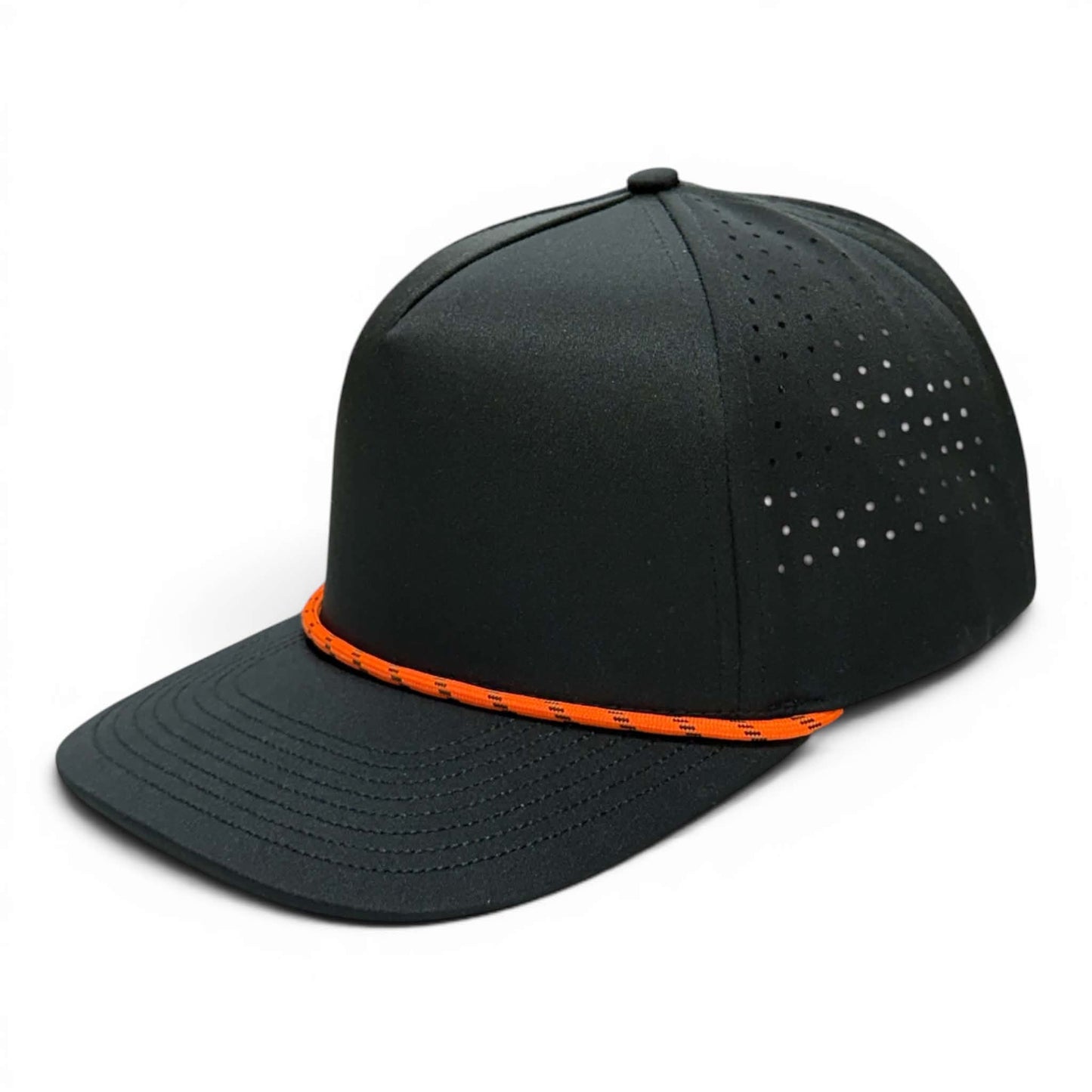 Lunar ( Eclipse ) 5 Panel Performance Snapback [Black/Orange Rope]