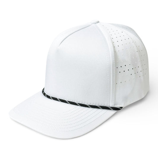 Lunar (Eclipse) 5 Panel Performance Snapback [White/Blk Rope]